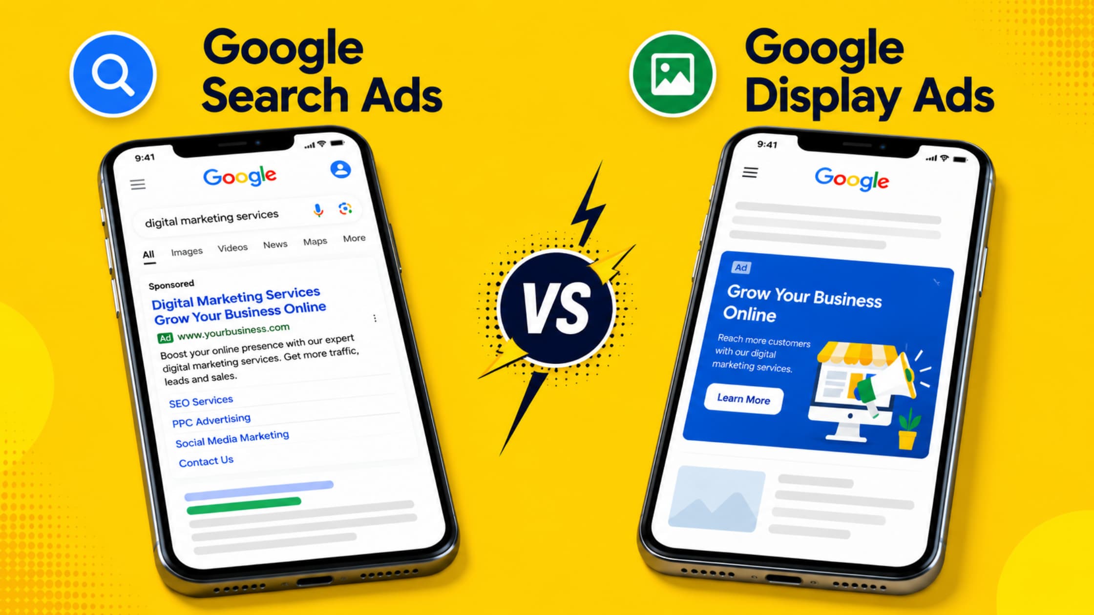 Google Search Ads vs Display Ads